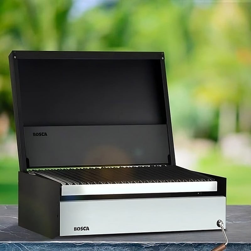 Parrilla acero inoxidable Quincho Block 500 Bosca, diseño moderno, ideal para asados y quincho. Parrilla premium.