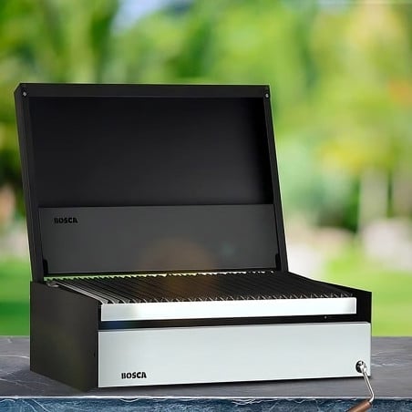 Parrilla acero inoxidable Quincho Block 500 Bosca, diseño moderno, ideal para asados y quincho. Parrilla premium.