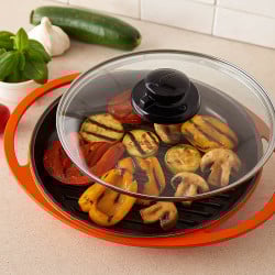 Grill Con Tapa 1,5 Lt Naranjo 26 Cm Party Roichen