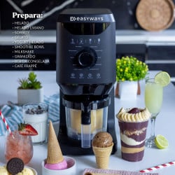 Máquina De Helado Amalfi Deluxe + 3 Bowls 500 Ml Easyways