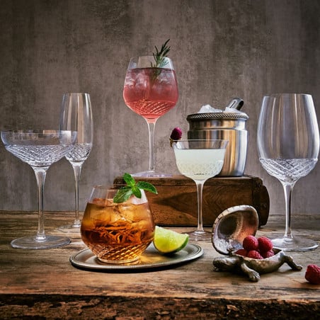 Set de 6 copas Gin Roma Luigi Bormioli 805ml. Cristalería fina para cócteles y bar. Elegancia y diseño italiano.