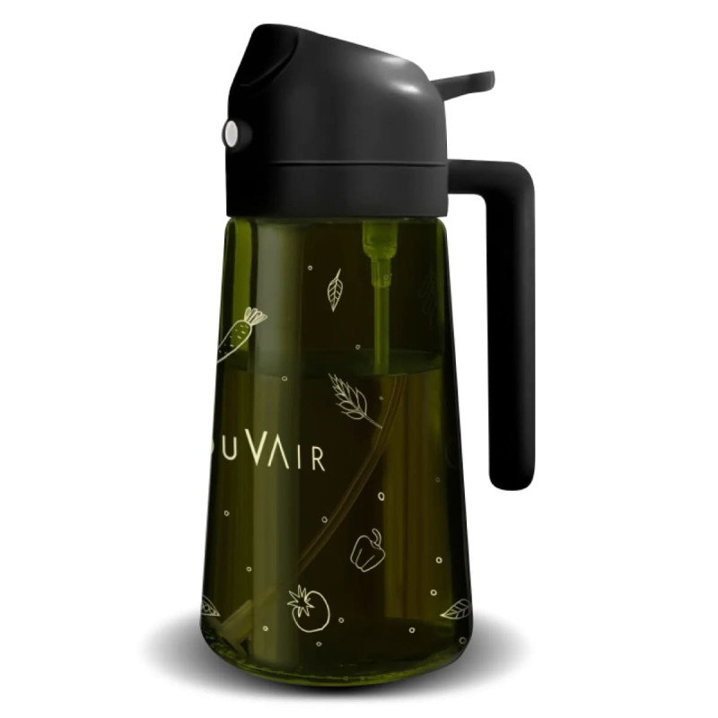 Rociador y Pulverizador de aceite 470ml Mouvair verde con asa y dosificador ideal para aliños