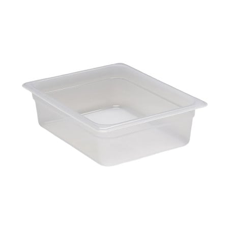 Fuente polipropileno GN 1/2 Cambro, 10x26,5x32,5cm, ideal para gastronomía y almacenamiento de alimentos. Resistente y versátil.