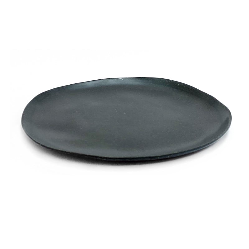 Plato Bajo Melamina Grafito 28cm Lugano elegante y moderno para tu mesa. Vajilla resistente y fácil de limpiar.