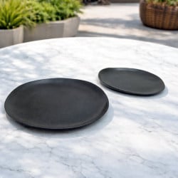 Plato Bajo Melamina Grafito 28Cm Lugano