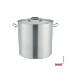 Fondo Con Asas Y Tapa 50Lt Inoxidable 40X40Cm E10907 Wolfen