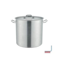 Fondo Con Asas Y Tapa 25Lt Inoxidable 32X32Cm E10905 Rinox