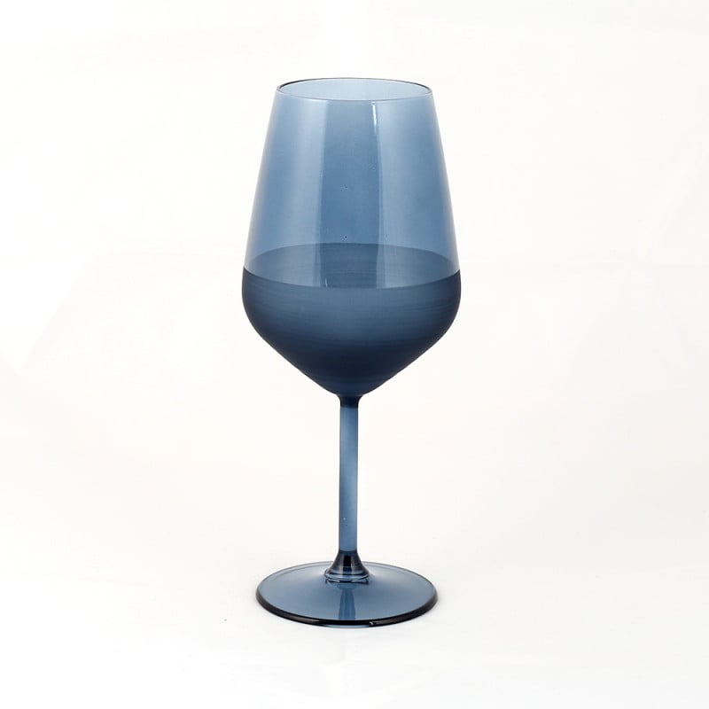 Set de 4 Copas 490ml Azul Rakle copas azules diseño moderno elegante para mesa y bar