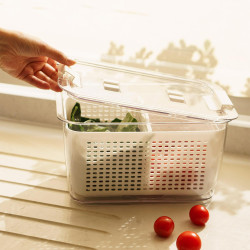 Organizador Refrigerador Con Cesta Mediana Simplit