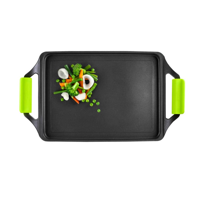 Sartén Grill 27x24cm Ibili para asar verduras y carnes a la parrilla. Resistente y fácil de limpiar. Cocina saludable.