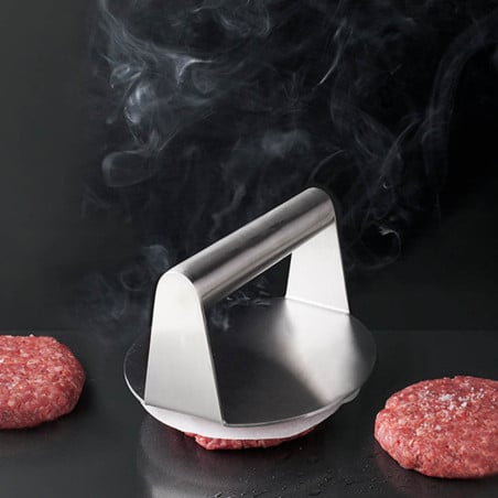 Prensa hamburguesas Ibili acero inoxidable carne jugosa fácil uso cocina parrilla pic nic asado