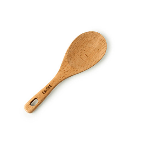 Cuchara de Madera para Arroz Ibili. Utensilio de cocina natural y resistente. Ideal para cocinar arroz y servir. Menaje de ma...