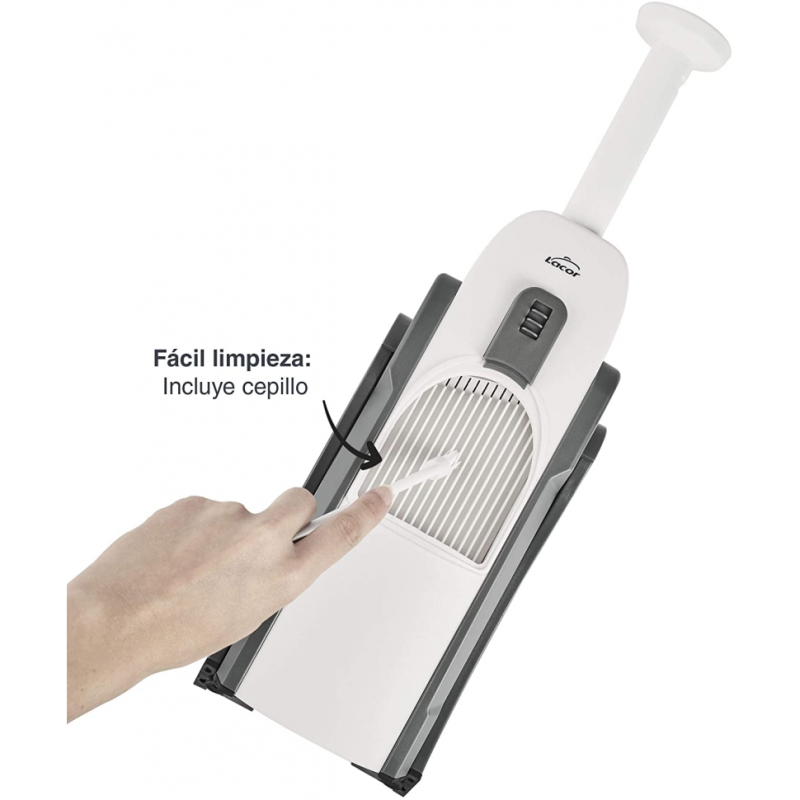 Mandolina Vertical 4 Usos Lacor para cortes perfectos fácil limpieza y uso versátil en tu cocina producto de alta calidad