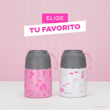 Termo Comida Barbie & Friends + Cuchara 450ml Acero Inox UMA