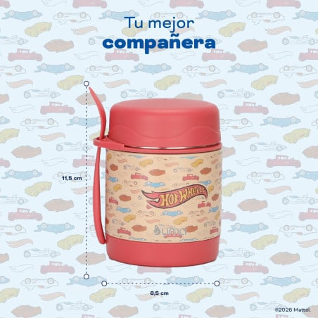 Termo Comida Hot Wheels Class + Cuchara 330ml Acero Inox UMA