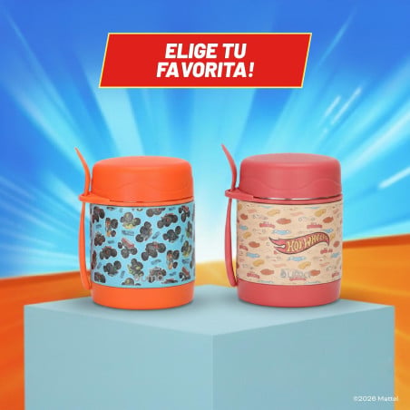 Termo Comida Hot Wheels Class + Cuchara 330ml Acero Inox UMA