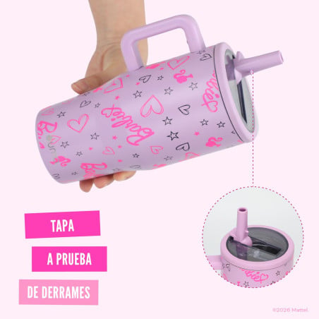 Vaso Térmico Tumbler Mug Barbie Love 590ml Acero Inox UMA