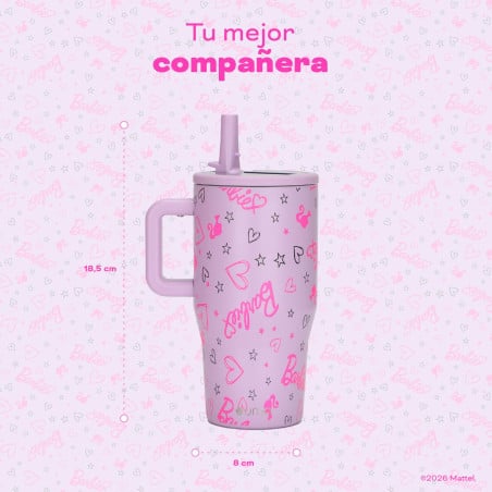 Vaso Térmico Tumbler Mug Barbie Love 590ml Acero Inox UMA