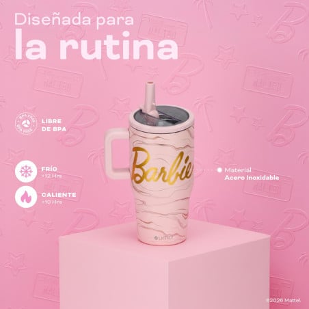 Vaso Térmico Tumbler Mug Barbie Dreams 590ml Acero Inox UMA