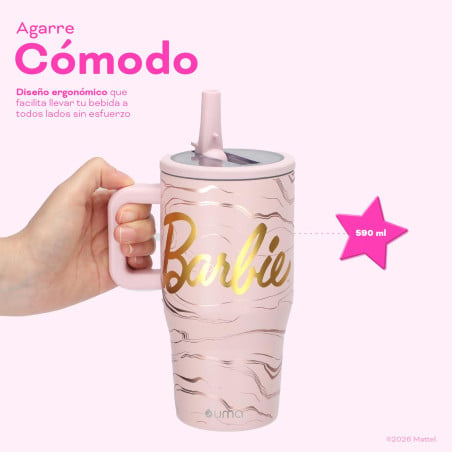 Vaso Térmico Tumbler Mug Barbie Dreams 590ml Acero Inox UMA