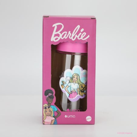 Botella Agua Niños Barbie & Pets 420ml con Bombilla UMA