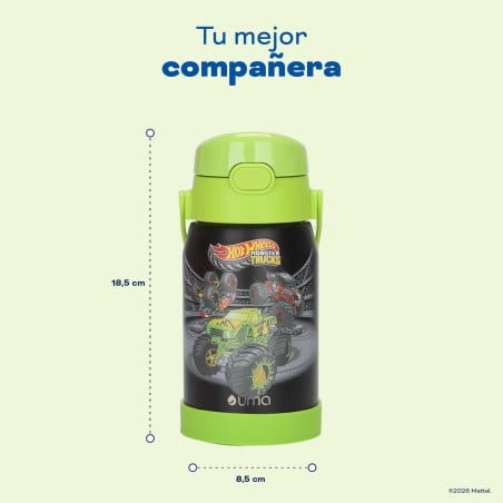 Botella Térmica Niños Hot Wheels Trucks 450ml Acero Inox UMA