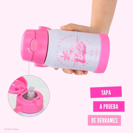 Botella Térmica Niños Barbie Malibu 450ml Acero Inox UMA