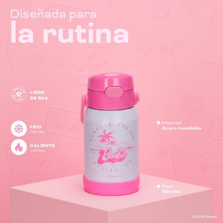 Botella Térmica Niños Barbie Malibu 450ml Acero Inox UMA