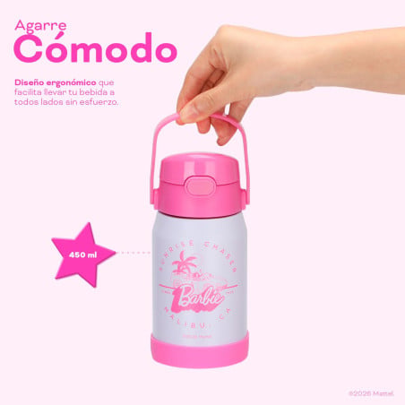 Botella Térmica Niños Barbie Malibu 450ml Acero Inox UMA