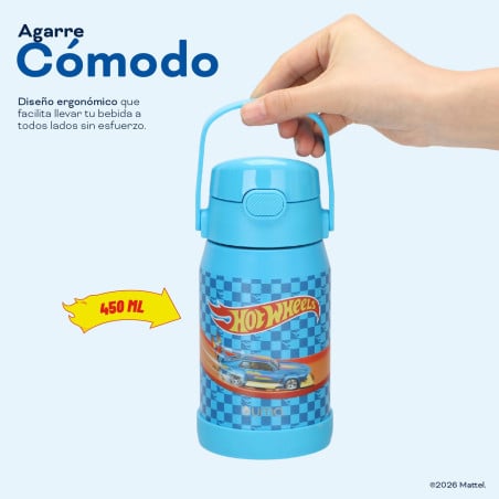 Botella Térmica Niños Hot Wheels Race 450ml Acero Inox UMA