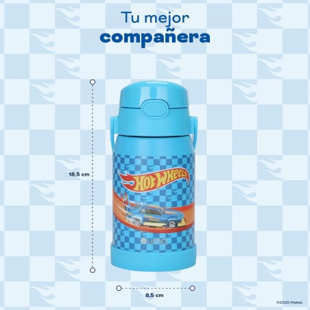 Botella Térmica Niños Hot Wheels Race 450ml Acero Inox UMA