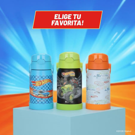 Botella Térmica Niños Hot Wheels Race 450ml Acero Inox UMA