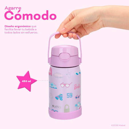 Botella Térmica Niños Barbie Iconic 450ml Acero Inox UMA