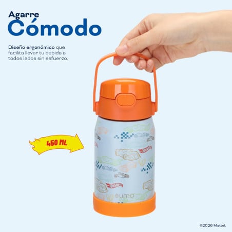 Botella Térmica Niños Hot Wheels Class 450ml Acero Inox UMA