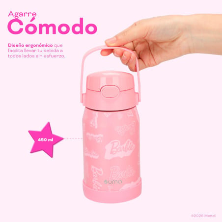 Botella Térmica Niños Barbie 450ml Acero Inox UMA