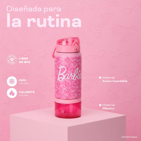Botella Térmica Niños Barbie Inspire 2 en 1 590ml Acero Inox UMA