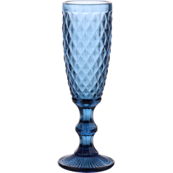 Set 4 Copas Champagne 15cl Azul Diamante Lugano