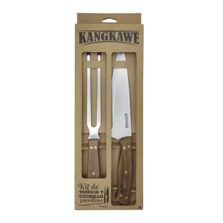 Set 2 Pc Tenedor Cuchillo Parrillero Kangkawe