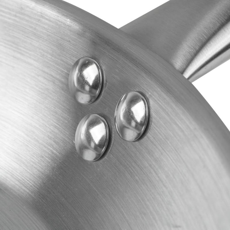 Sartén Acero 28cm Wolfen mango remaches acero inoxidable cocina profesional menaje hogar