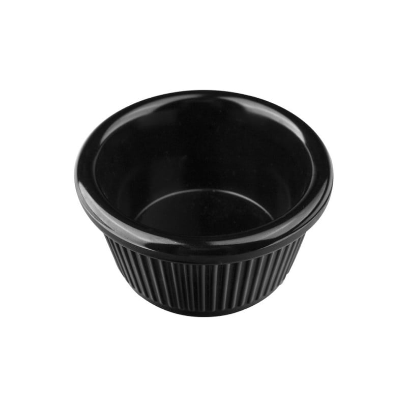 Pocillo Melamina Negro 63ml Winco, menaje resistente para restaurantes y cocinas profesionales.