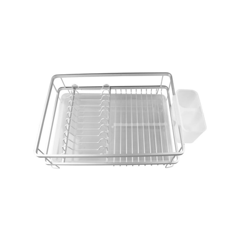 Secador de platos 1 nivel aluminio 41.8x30x13cm Fta, escurridor de loza moderno y funcional para tu cocina