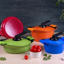 Batería De Cocina 7 Piezas Roichen Colores Premium