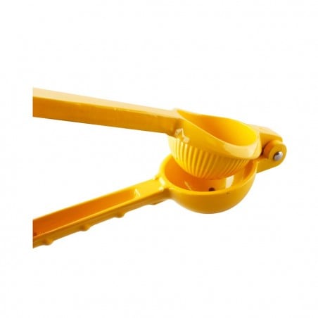 Exprimidor limón Wolfen amarillo fácil de usar. Utensilio de cocina práctico para jugos cítricos frescos. Ideal para tu hogar...