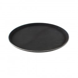 Bandeja Antideslizante 35Cm Plast Redonda Negro Rinox