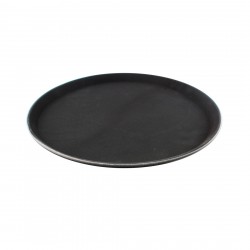 Bandeja Antideslizante 40 Cm Plast Redonda Negro Rinox