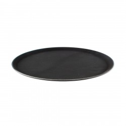Bandeja Antideslizante 65X52.3Cm Plast Oval Negro Rinox
