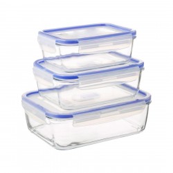 Set 3 Herméticos Rectangulares Pure Box Luminarc