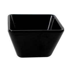 Bowl Cuadrado Melamina Negro 9Cm Efay