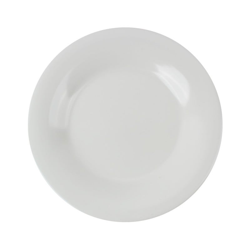 Plato Bajo Blanco Melamina 23.5cm Efay, vajilla resistente y elegante para tu mesa.