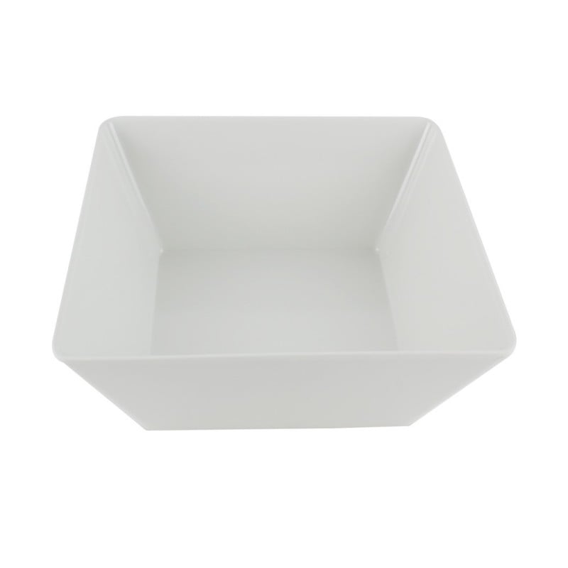 Bowl Cuadrado Melamina Blanco 24cm Efay, menaje hogar, vajilla resistente, diseño moderno, blanco minimalista.